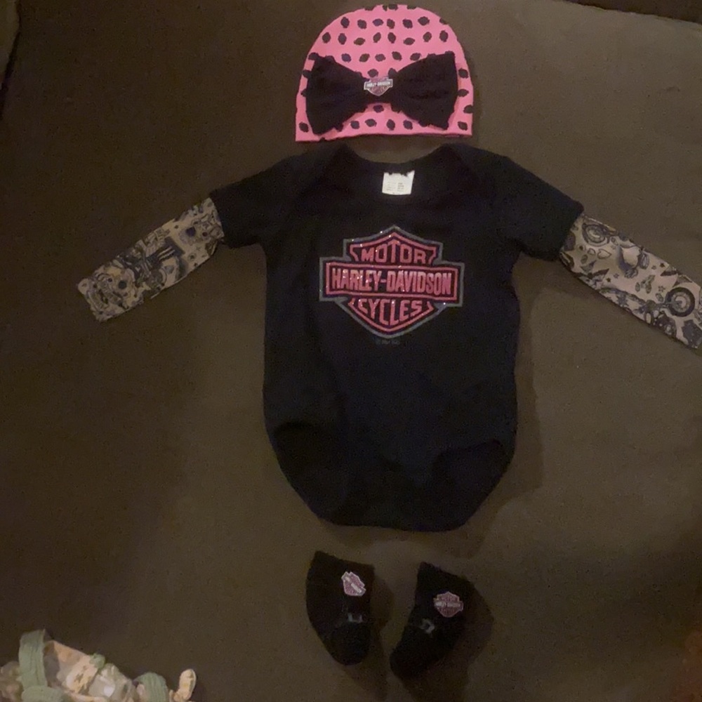Baby girl Harley Davidson outfit 3-6 months